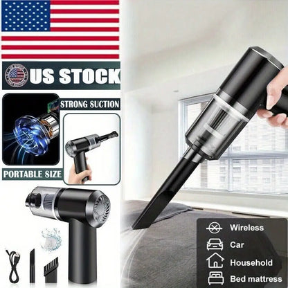 Multi Functional Ultra Quiet Portable Car Vacuum Cleaner - USB Charging, Strong Suction, Long Battery Life, Suitable For Home And Car Use, Charging Handheld, Whirlwind, Wireless Collector