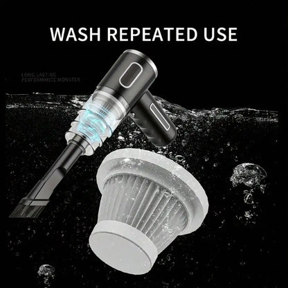 Multi Functional Ultra Quiet Portable Car Vacuum Cleaner - USB Charging, Strong Suction, Long Battery Life, Suitable For Home And Car Use, Charging Handheld, Whirlwind, Wireless Collector