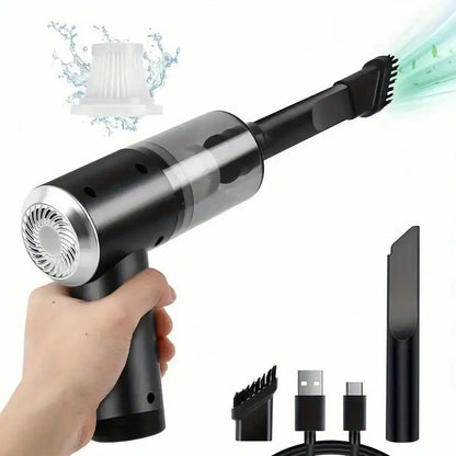 Multi Functional Ultra Quiet Portable Car Vacuum Cleaner - USB Charging, Strong Suction, Long Battery Life, Suitable For Home And Car Use, Charging Handheld, Whirlwind, Wireless Collector