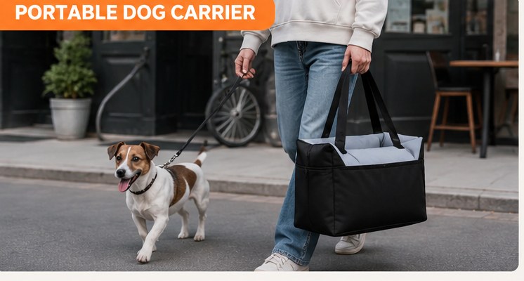 Booster seat carried as a portable dog carrier